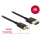 DeLock Cable High Speed ​​HDMI Ethernet - HDMI-A male> HDMI Micro-D dugó 3D 4K 1,5 m Slim High Quality