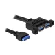 DeLock Cable USB 3.0 pin header female > 2x USB 3.0-A female parallel