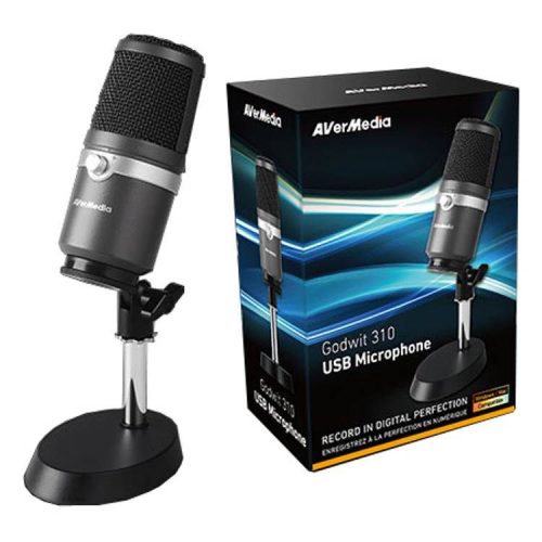 AverMedia AM310 USB Microphone Fekete
