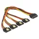 DeLock SATA 15 pin power plug with latching function > SATA 15 pin power receptacle 4x straight 30cm cable