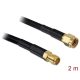 DeLock Antenna Cable RP-SMA Plug > RP-SMA Jack CFD/RF200 2m Low Loss