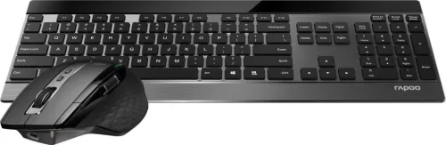 Rapoo 9900M Multi-mode Wireless Billentyűzet & Egér Fekete HU