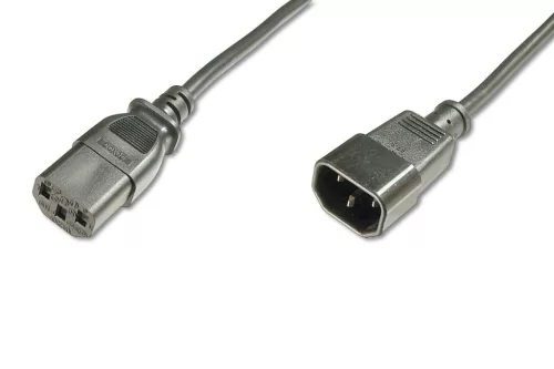 Assmann Power Cord extension cable, C14 - C13 1,8m Fekete