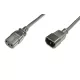 Assmann Power Cord extension cable, C14 - C13 1,8m Fekete