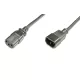 Assmann Power Cord extension cable, C14 - C13 5m Fekete