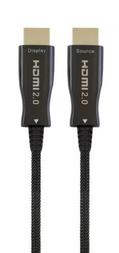 Gembird CCBP-HDMI-AOC-80M Active Optical (AOC) High speed HDMI with Ethernet Premium Series cable 80m Fekete