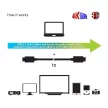 Club3D USB Gen 2 Type C 4K60Hz Active Optical Cable A/V Unidirectional M/M 20m Fekete