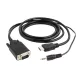 Gembird A-HDMI-VGA-03-10 HDMI to VGA and audio adapter cable single port 3m Fekete