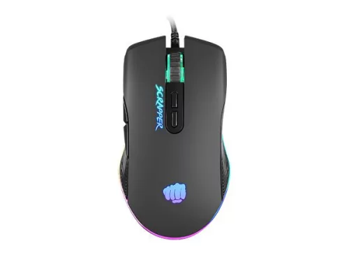 FURY Scrapper RGB Gaming Egér Fekete