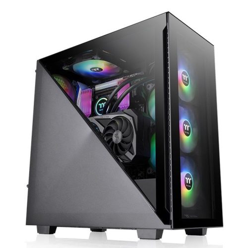 Thermaltake Divider 300 TG ARGB Tempered Glass Fekete