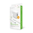 FIXED Hálózati USB töltő szett USB-C és 2xUSB kimenet, USB-C/USB-C kábel 1 méter, PD támogatás 45W, fehérr