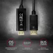 AXAGON RVD-HI14C2 DisplayPort to HDMI active cable 4K@30Hz 1,8m Fekete