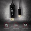 AXAGON RVDM-HI14C2 mini DisplayPort to HDMI active cable 4K@30Hz 1,8m Fekete