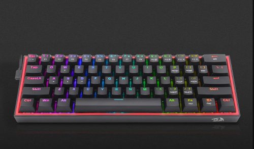 Redragon Fizz Pro black, wired&2.4G&BT Mechanical Billentyűzet, RGB, brown switch Fekete HU