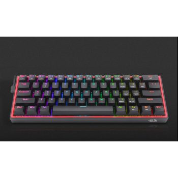   Redragon Fizz Pro black, wired&2.4G&BT mechanical Billentyűzet, RGB, blue switch Fekete HU