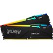 Kingston 16GB DDR5 5600MHz Kit(2x8GB) Fury Beast RGB Fekete