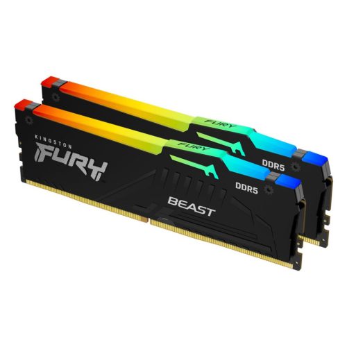 Kingston 32GB DDR5 5600MHz Kit(2x16GB) Fury Beast RGB Fekete