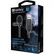 Sandberg Streamer USB Clip Microphone Fekete