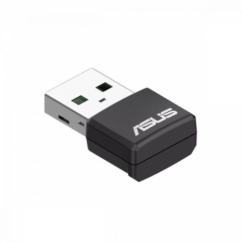 Asus USB-AX55 AX1800 USB2.0 Dual-Band Wi-Fi Adapter Fekete