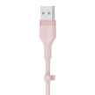 Belkin BoostCharge Flex USB-A Cable with Lightning Connector 1m Pink