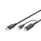 Digitus HDMI Adapter Cable HDMI to DisplayPort 4K 2m Fekete