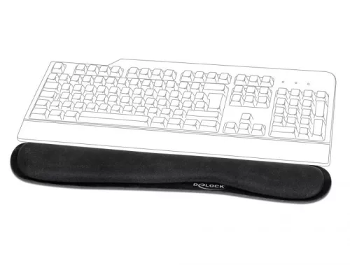 DeLock Wrist Rest for Keybord / Laptop Fekete