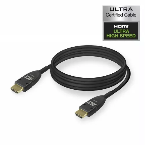 ACT HDMI active optical v2.1 HDMI-A male - HDMI-A male cable 7,5m Fekete