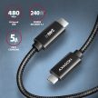AXAGON BUCM2-CM30AB CHARGE USB-C <> USB-C Cable 3m Fekete