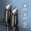 AXAGON BUCM2-CM30AB CHARGE USB-C <> USB-C Cable 3m Fekete