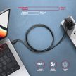 AXAGON BUCM2-CM30AB CHARGE USB-C <> USB-C Cable 3m Fekete