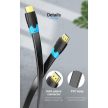Vention Flat HDMI A male - HDMI A male cable 1m Fekete