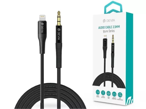 Devia ST365676 Ipure Series Audio Cable Lightning to 3,5mm Fekete