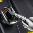 Baseus T Type S-13 Car Charger with FM Transmitter Fekete