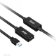 Club3D USB 3.2 Active Repeater cable 15m Fekete
