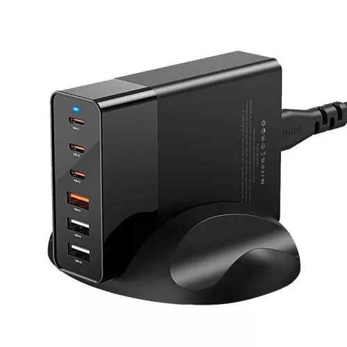 Blitzwolf BW-S25 75W 3xUSB + 3xUSB-C töltő Fekete
