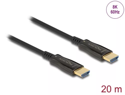 DeLock Active Optical Cable HDMI 8K 60 Hz 20m Fekete