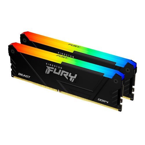 Kingston 32GB DDR4 3200MHz Kit(2x16GB) Fury Beast RGB Fekete