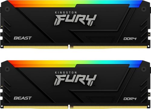 Kingston 16GB DDR4 3200MHz Kit(2x8GB) Fury Beast RGB Fekete