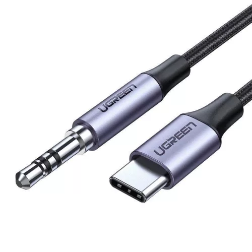 UGREEN jack 3,5mm to USB-C AUX cable 1m Fekete