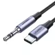 UGREEN jack 3,5mm to USB-C AUX cable 1m Fekete