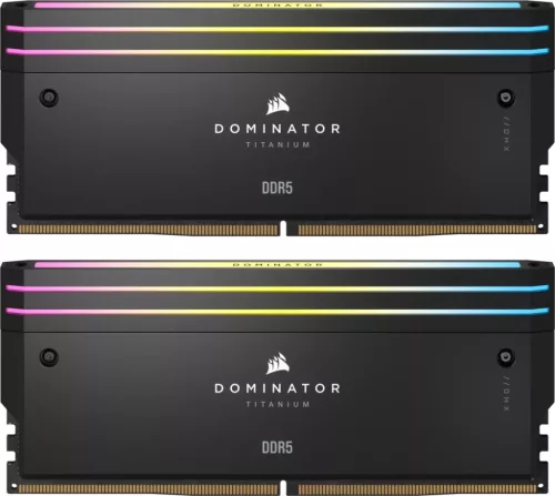 Corsair 64GB DDR5 6600MHz Kit(2x32GB) Dominator Titanium RGB Fekete