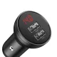 Baseus 2USB 4,8A 24W autós töltő LCD kijelzővel Fekete