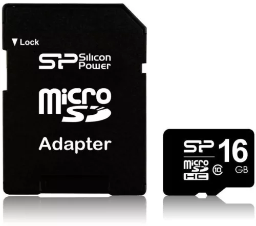 Silicon Power 16GB microSDHC Class 10 + adapterrel