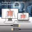 ACT 8K DisplayPort Active Optical Cable male/male 20m Fekete