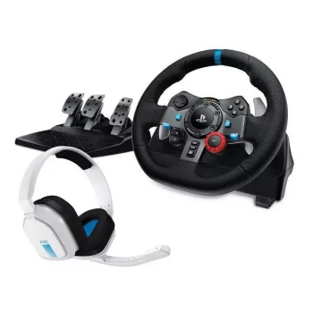   Logitech G29 Driving Force Racing Wheel PC/PS4/PS5 kormány + Astro A10 Fehér Gamer headset