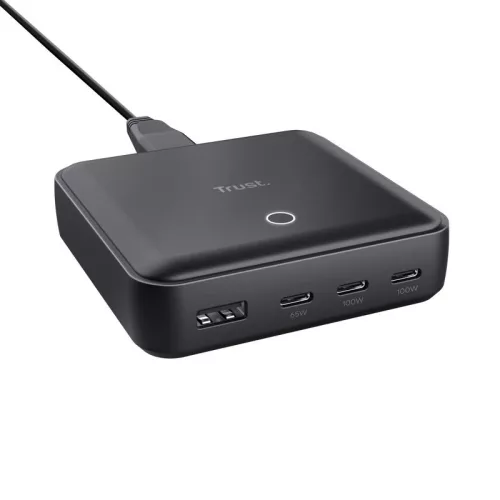Trust Maxo 100W 4-port USB Desktop Charger Fekete