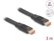 DeLock High Speed HDMI Flat Ribbon Cable 48Gbps 8K 60Hz 3m Fekete
