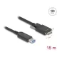 DeLock Active Optical Cable USB 10 Gbps Type-A male to Type Micro-B male with screws 15m Fekete