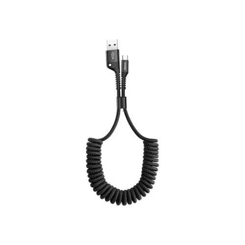 Baseus Fish Eye USB-C Spring Cable 2A 1m Fekete