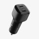 Spigen PowerArc ArcStation Car Charger 2-Port/USB-C PD 3.0 45W/USB-C PD 3.0 20W /Total 65W Fekete